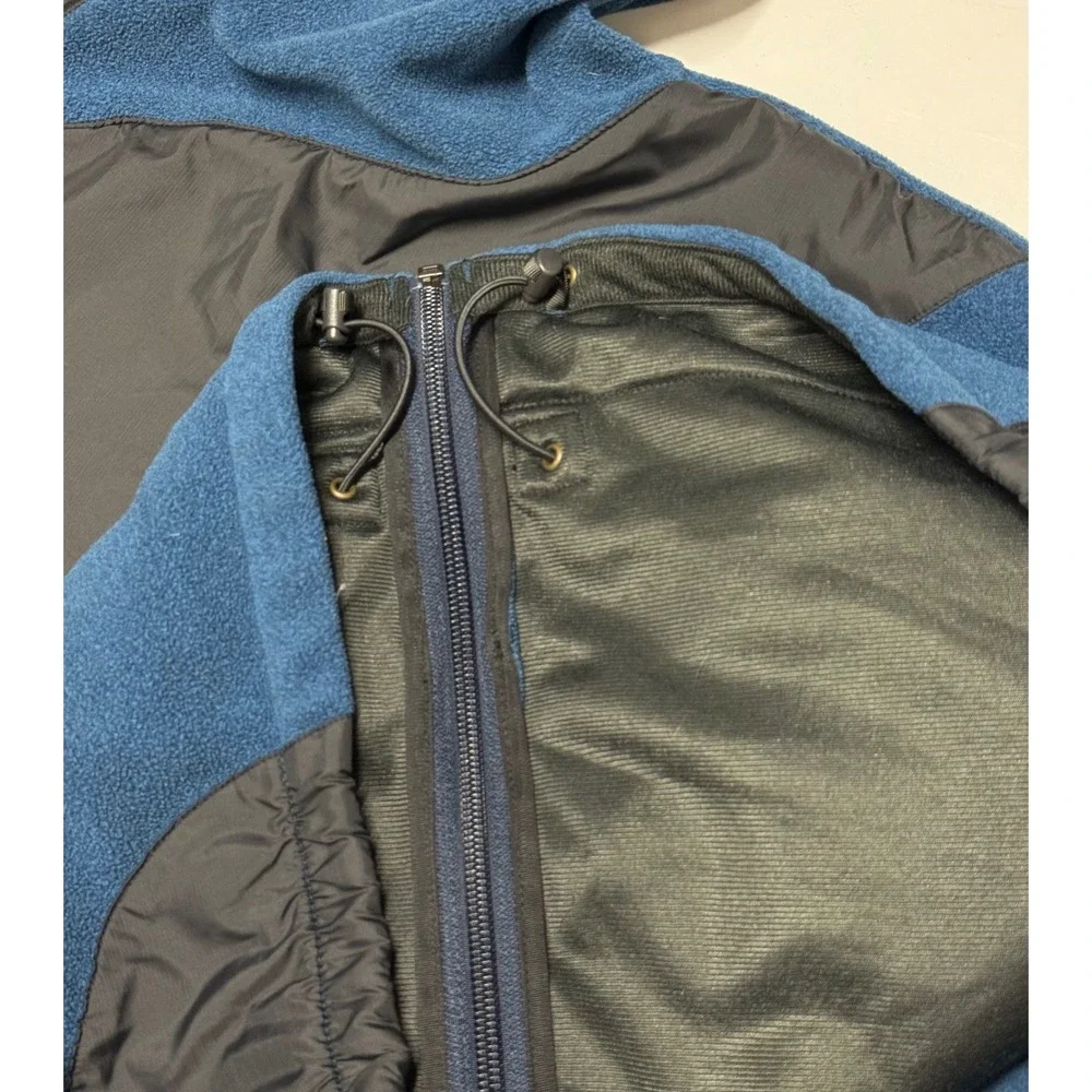 The North Face TKA Glacier Fleece Jacket Mens XXL Blue Black Full Zip Colorblock